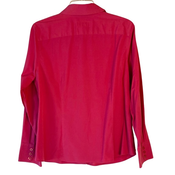 Talbots Petites size 14 magenta pink button down shirt - Picture 2 of 7
